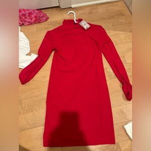 Long sleeve red sweater dress never worn